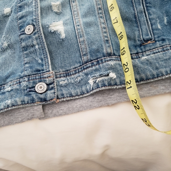 American Eagle jacket, medium, denim blue and fleece gray - Picture 6 of 7
